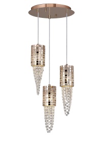 Camden Rose Gold Crystal Ceiling Lights Diyas Multiple Crystal Pendants Camden Rose Gold Crystal Ceiling Lights Diyas Multiple Crystal Pendants